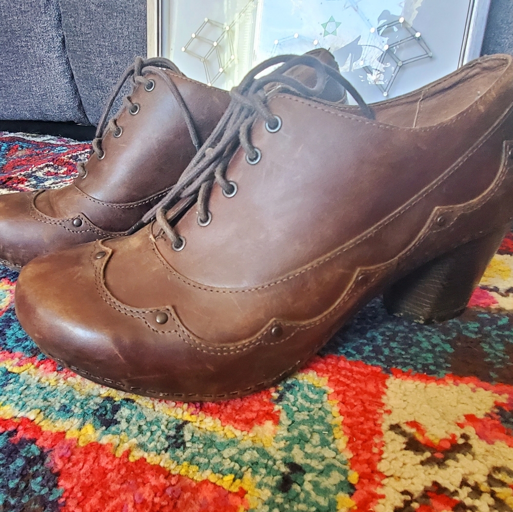 SOLD - Dansko Lace-up Clog Heels